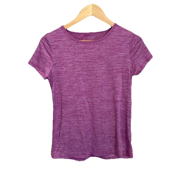 Girls Short Sleeve Keyhole Back Gym T-Shirt All in Motion Purple  Pink XL 14/16 - Picture 1 of 9